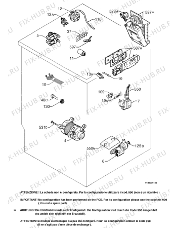 Взрыв-схема стиральной машины Zanussi FLN1009 - Схема узла Electrical equipment 268